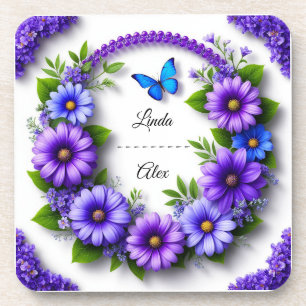 Hochzeits-Blumenkranz Getränkeuntersetzer