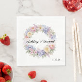 Hochzeits-Blumenkranz-Papier-Servietten Serviette (Beispiel)