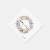 Hochzeits-Blumenkranz-Papier-Servietten Serviette (Ecke)