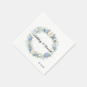 Hochzeits-Blumenkranz-Papier-Servietten Serviette (Ecke)