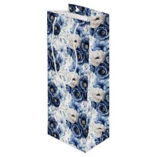 Hochzeits-Blumenprint-Geschenktasche Geschenktüte Für Weinflaschen
