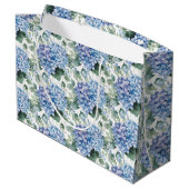 Hochzeits-Blumenprint Geschenktasche Große Geschenktüte (Rückseite Schrägansicht)