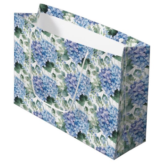 Hochzeits-Blumenprint Geschenktasche Große Geschenktüte (Vorderseite Schrägansicht)