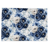 Hochzeits-Blumenprint-Geschenktasche Große Geschenktüte (Rückseite)