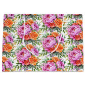 Hochzeits-Blumenprint-Geschenktasche Große Geschenktüte (Vorderseite)