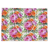 Hochzeits-Blumenprint-Geschenktasche Große Geschenktüte (Rückseite)