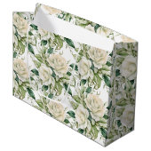 Hochzeits-Blumenprint Geschenktasche Große Geschenktüte (Vorderseite Schrägansicht)