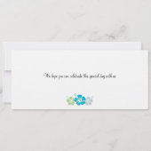 Hochzeits-Boarding-Durchlauf nach Hawaii Einladung (Rückseite)