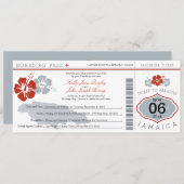 Hochzeits-Boarding-Durchlauf nach Jamaika Einladung (Vorne/Hinten)