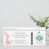Hochzeits-Boarding-Durchlauf nach Spanien Einladung (Stehend Vorderseite)