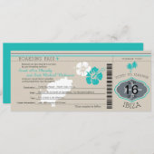 Hochzeits-Boarding-Durchlauf zu IBIZA Einladung (Vorne/Hinten)