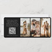 Hochzeits-Boarding-Pass QR-Code-Ticket (Rückseite)