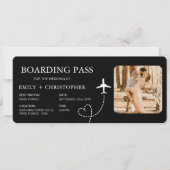 Hochzeits-Boarding-Pass QR-Code-Ticket (Vorderseite)