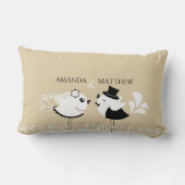 Hochzeits-Braut-und Bräutigam-Vogel-Kissen Lendenkissen (Rückseite)