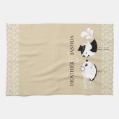 Hochzeits-Braut-und Bräutigam-Vogel-Tuch Küchentuch (Horizontal)