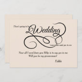 Hochzeits-Brautparty-Antrag-Karte Einladung (Vorne/Hinten)