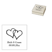 Hochzeits-Briefmarke der Holzkunst mit ineinander Gummistempel (Stempel)