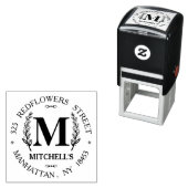 Hochzeits-Briefmarke der Monogram-Adresse Permastempel (Beispiel)