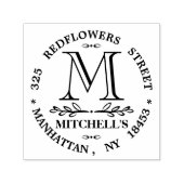 Hochzeits-Briefmarke der Monogram-Adresse Permastempel (Design)