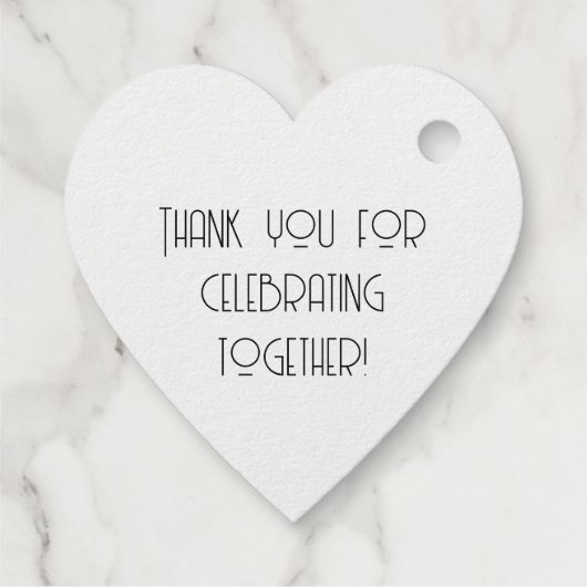 Hochzeits-Briefmarke Geschenkanhänger (Rückseite)