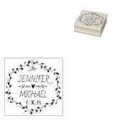 Hochzeits-Briefmarke Hexagon Vine Wreath Gummistempel (Stempel)