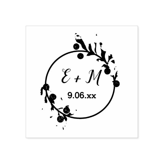 Hochzeits-Briefmarke, Save the Date Gummistempel (Prägung)