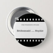 Hochzeits-Button-Brautjungfer mit einem Button (Vorne & Hinten)
