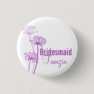 Hochzeits-Button/-knopf der modernen Blume des Button