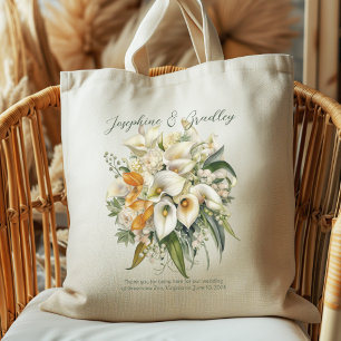 Hochzeits-Calla-Lily-Bouquet Willkommen Tragetasche