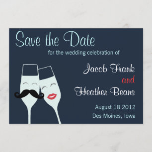 Hochzeits-Champagne-Toast Save the Date