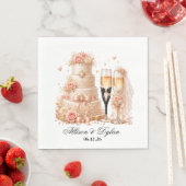 Hochzeits-Champagner-Papier Servietten (Beispiel)