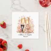 Hochzeits-Champagner-Papier-Servietten Serviette (Beispiel)