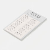Hochzeits-Checkliste Post-it Klebezettel (angewinkelt)