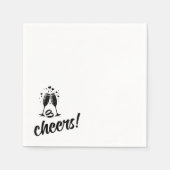 Hochzeits Cheers Serviette (Vorderseite)