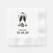 Hochzeits Cheers Serviette (Vorderseite)