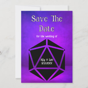 Hochzeits-D20-Würfel von Dungeons & Dragons - Save Einladung
