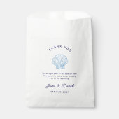 Hochzeits-Dankeschön-Blau-Geschenktüte Geschenktütchen (Vorderseite)