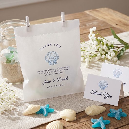 Hochzeits-Dankeschön-Blau-Geschenktüte Geschenktütchen