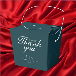 Hochzeits-Dankeschön Moderne Baumwolle Grüne Kalli Geschenkschachtel