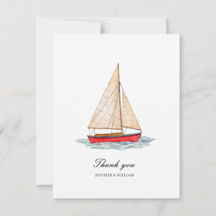 Hochzeits-Dankeskarten für Boote im nautischen Sti Dankeskarte