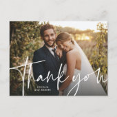 Hochzeits-Dankeskarten mit Foto Postkarte (Vorderseite)