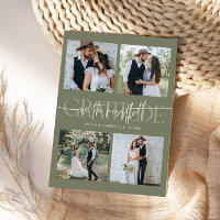 Hochzeits-Dankeskarten mit mehreren Fotos in Salbe