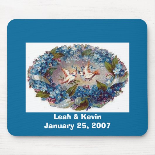 Hochzeits-Datum Mousepad (Vorne)