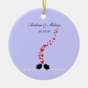 Hochzeits-Datum; Verheiratet unser erstes Keramikornament