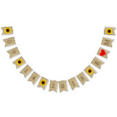 Hochzeits-Datums-Initialen-Leinwand-Blick und Wimpelkette (Alle)