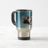 Hochzeits-Datums-Reise-Tasse Reisebecher (Vorderseite Links)