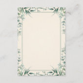 Hochzeits-Details Karte mit floralem Rand | Elegan (Rückseite)