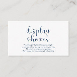 Hochzeits-Display-Dusche, Minimal, Navy Blau, Begleitkarte