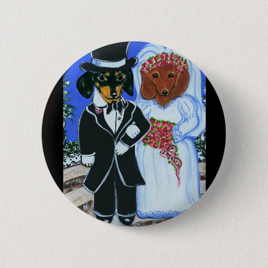 Hochzeits-Doxies Button (Vorderseite)