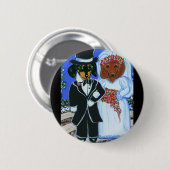 Hochzeits-Doxies Button (Vorne & Hinten)